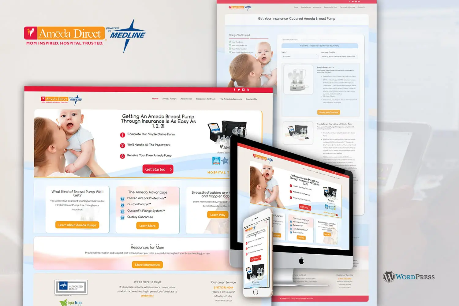 Insured Ameda Direct Mockups
