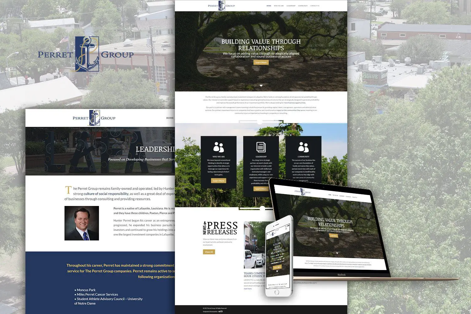The Perret Group Mockups