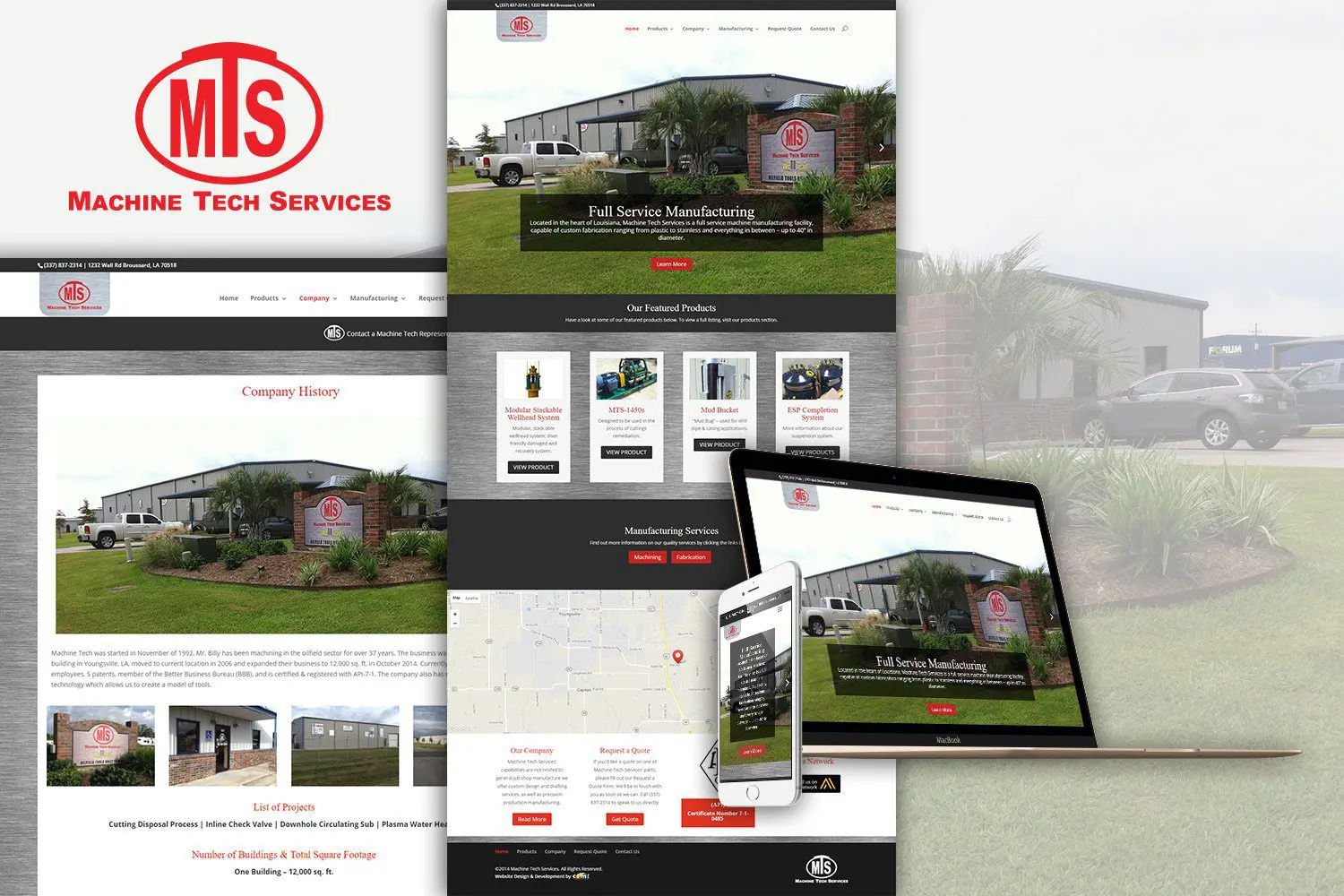 Machine Tech Services Mockups
