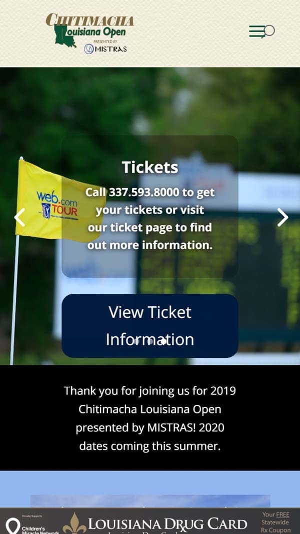 LA Open mobile design