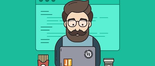 Illustration-of-man-with-glasses-typing-on-laptop