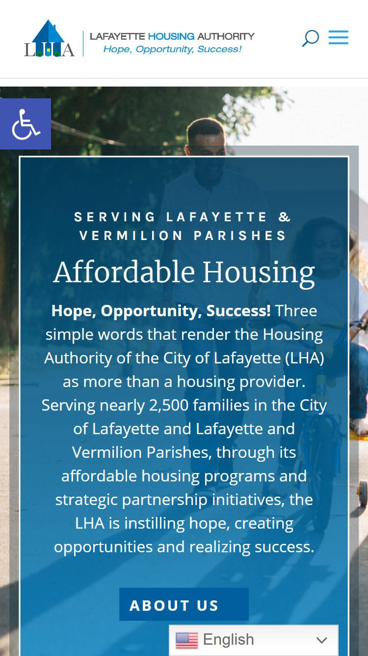 Lafayette Housing Authority Mobile Mockup