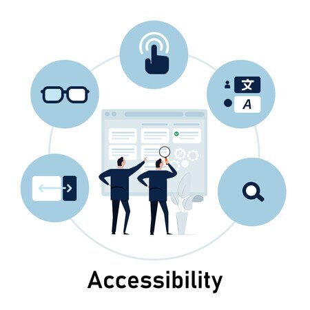 Vector Graphic Demonstrating Website Accessibility