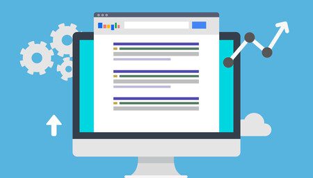 Computer Displaying Google Analytics Report