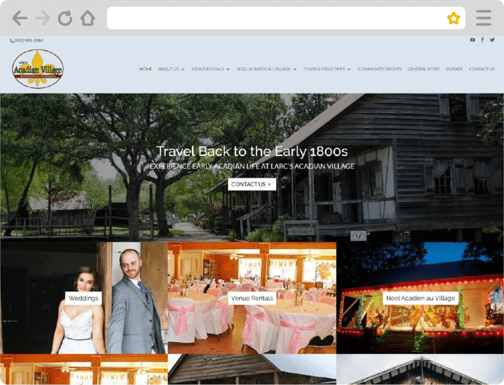 Acadian Village Website A Nonprofit Website Design Project By Comit Developers