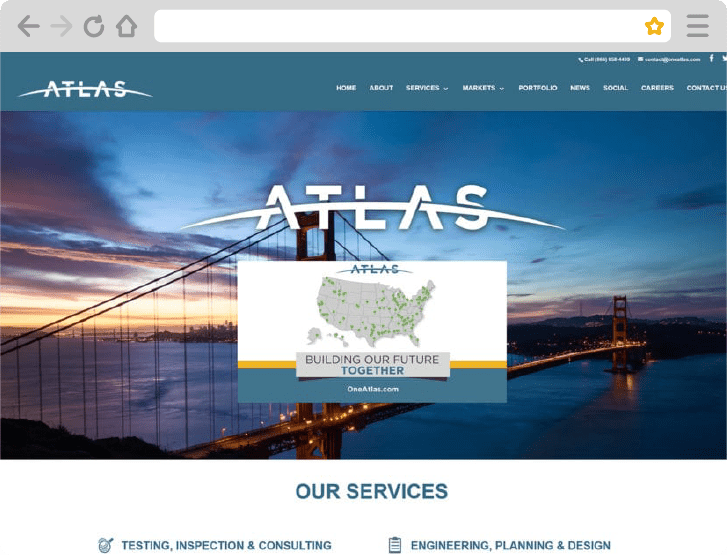 Atlas Website An Engineering And Infrastructure Website Design Project By Comit Developers