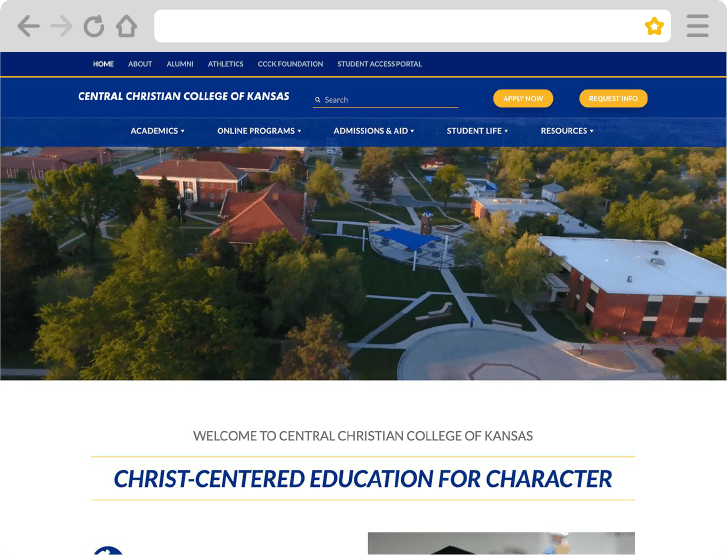 Central Christian College Of Kansas Website An Education Website Design Project By Comit Developers