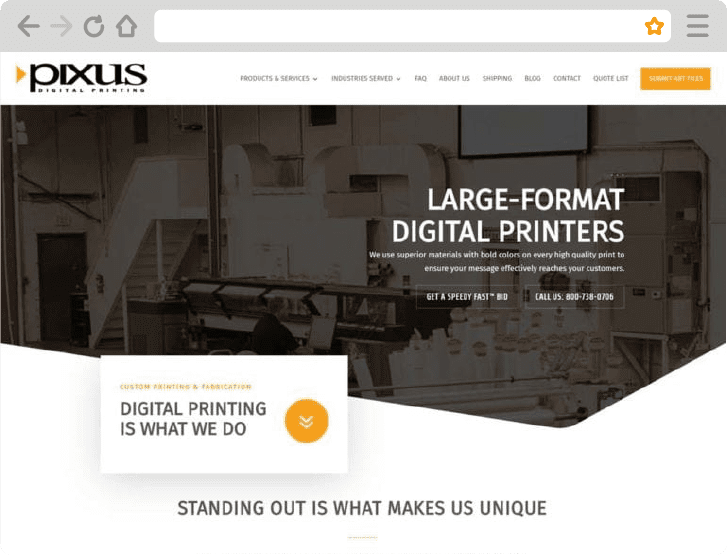 Pixus Digital Printing Website A Professional Services Website Design Project By Comit Developers