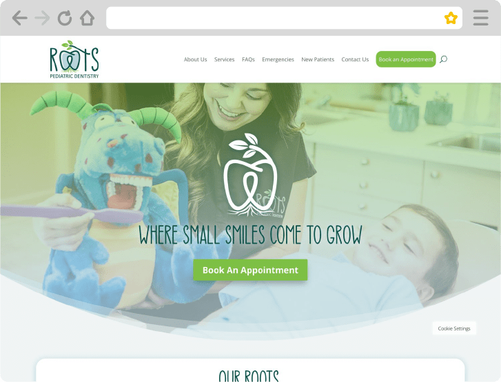 Roots Pediactric Dentistry Website A Medical Website Design Project By Comit Developers