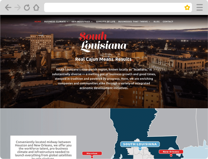 South Louisiana Economic Development Website A Government Website Design Project By Comit Developers