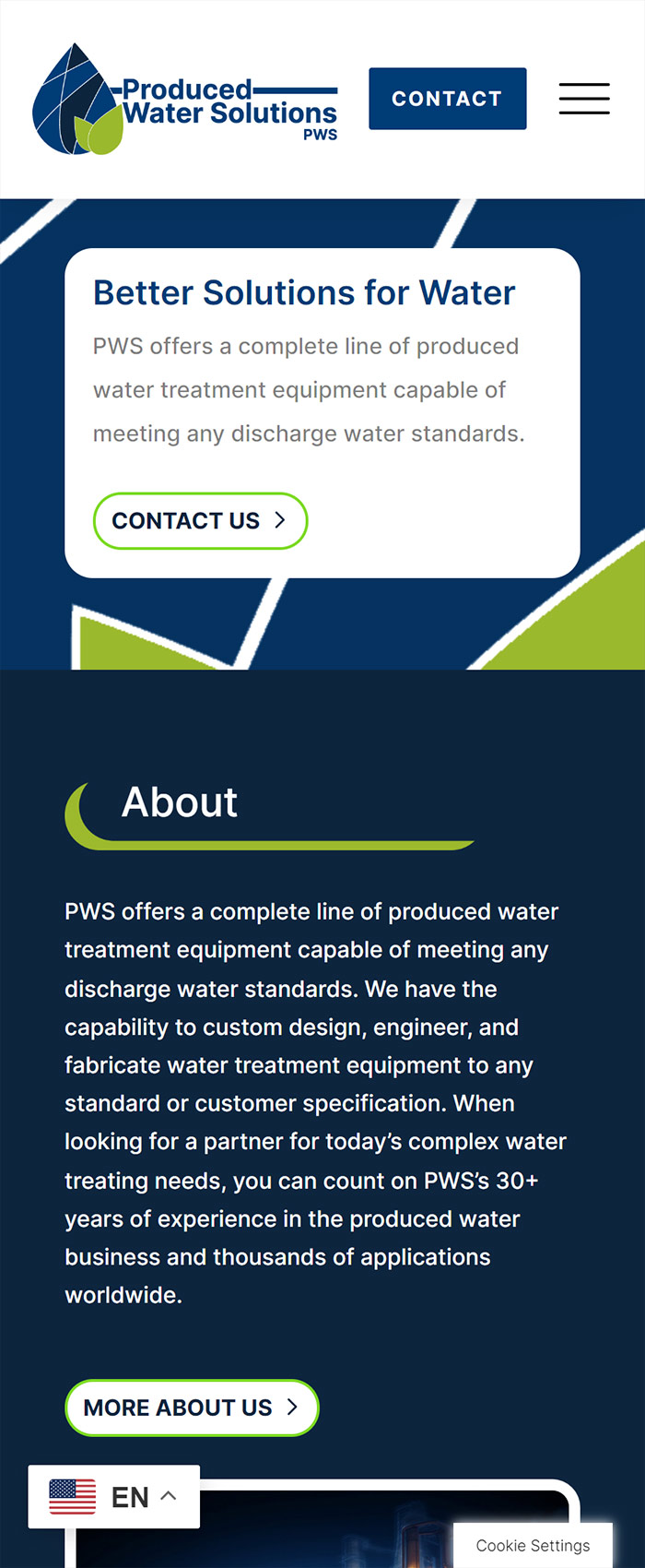 Produced Water Solutions Mobile Mockup