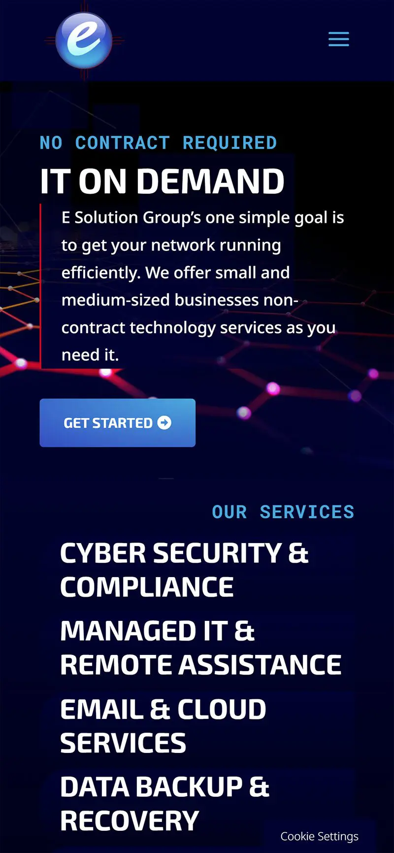 E Solution Group Mobile Mockup