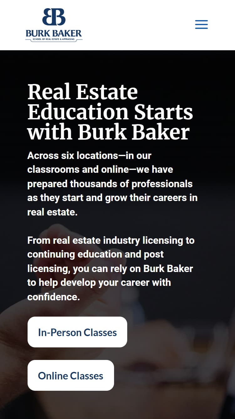 Burk Baker Mobile Mockup