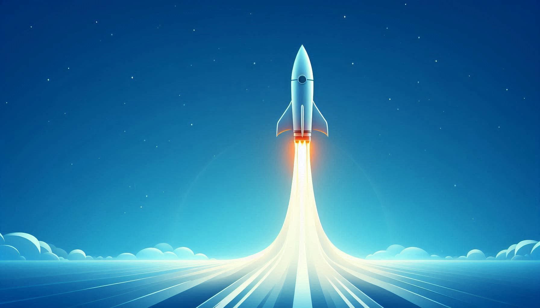 Rocket launching to represent Comit Developers' SEO Boost tool